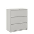 Quill Brand® HL8000 Commercial 3-Drawer Lateral File Cabinet, Locking, Letter/Legal, Gray, 36W (23200D)