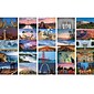 Better Office US Landmarks and Historical Sites Glossy Travel Postcards, Assorted Colors, 50/Pack (65641-50PK)