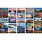 Better Office US Landmarks and Historical Sites Glossy Travel Postcards, Assorted Colors, 50/Pack (6