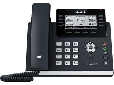 YeaLink SIP-T43U 12-Line Corded IP Telephone, Classic Gray (1301202)