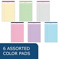 Roaring Spring Paper Products Enviroshades Notepad, 5 x 8.25, Legal Ruled, 6/Pack (74220)