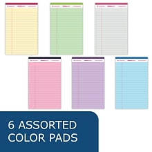 Roaring Spring Paper Products Enviroshades Notepad, 5 x 8.25, Legal Ruled, 6/Pack (74220)
