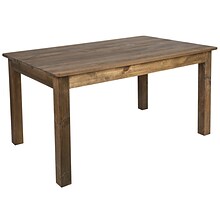 Flash Furniture HERCULES Series 38 Farm Dining Table, Rustic Pine (XAF60X38)
