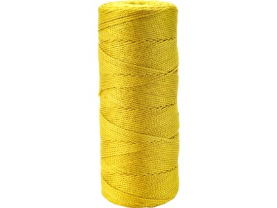 Mutual Industries Nylon Twisted Mason Twine, 0.06 x 550 ft., Glo Yellow, 6/Pack (14661-138-550)