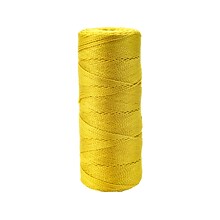Mutual Industries Nylon Twisted Mason Twine, 0.06 x 550 ft., Glo Yellow, 6/Pack (14661-138-550)