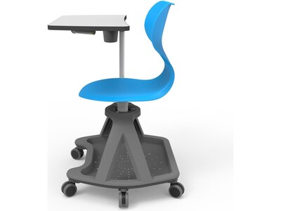 Luxor 24"W All-in-One Student Desk and Chair, Blue/Gray (STUDENT-MTACHR)