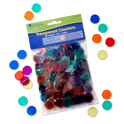 Learning Resources Transparent Counters, Set of 250 (LER0131)