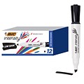 BIC Intensity Tank Dry Erase Markers, Chisel Tip, Black, 12/Pack (GDEM11-BLK)