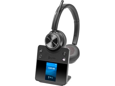 Poly Savi 7420 Office Series Wireless Noise Canceling Bluetooth Stereo On-Ear Headset, MS Certified