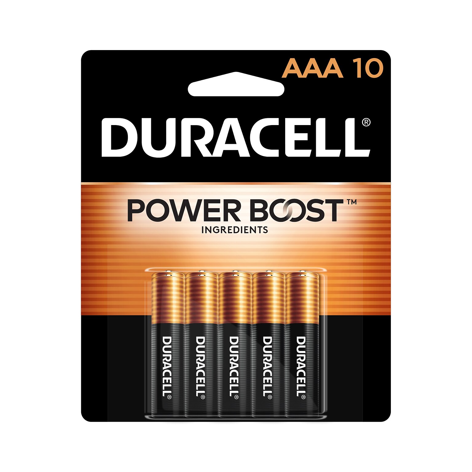 Duracell Coppertop AAA Alkaline Battery, 10/Pack (MN2400B10Z)