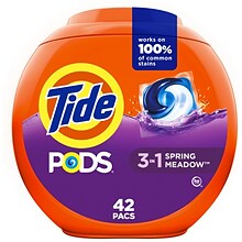 Tide PODS 3-in-1 HE Laundry Detergent Capsules, Spring Meadow, 42 Capsules, 35oz (09924)