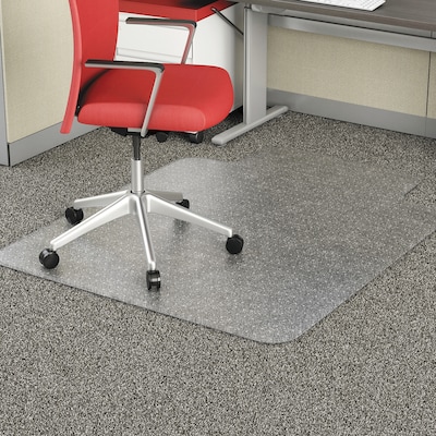 Alera Carpet Chair Mat with Lip, 45 x 53, Low-Pile, Clear (ALEMAT4553CFPL)