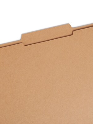 Smead File Folders, Reinforced 2/5-Cut Tab Right Of Center, Guide Height, Letter Size, Kraft, 100/Box (10776)