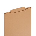 Smead File Folders, Reinforced 2/5-Cut Tab Right Of Center, Guide Height, Letter Size, Kraft, 100/Bo