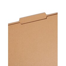 Smead File Folders, Reinforced 2/5-Cut Tab Right Of Center, Guide Height, Letter Size, Kraft, 100/Bo