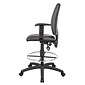 Boss® Multi-Function LeatherPlus Drafting Stool with Adjustable Arms