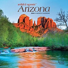2024 BrownTrout Arizona Wild & Scenic 7 x 14 Monthly Wall Calendar (9781975457655)