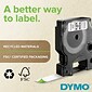 DYMO Rhino Industrial 18057 Heat-Shrink Tube Label Maker Tape, 3/4" x 5', Black on White (18057)