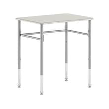 HON SmartLink 26W Rectangle Student Desk, White/Platinum Metallic (HLDV-MRECT2026A.E.G1.T1)