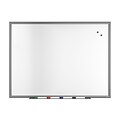 TRU RED™ Magnetic Porcelain Dry Erase Board, Gunmetal Frame, 4 x 3 (TR61185)