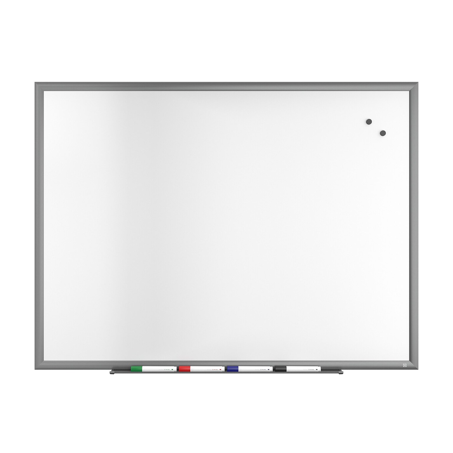 TRU RED™ Magnetic Porcelain Dry Erase Board, Gunmetal Frame, 4 x 3 (TR61185)