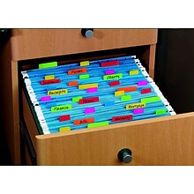 Post-it Tabs, 1 Wide, Solid, Assorted Colors, 66 Tabs,Dispenser (686-PGO)