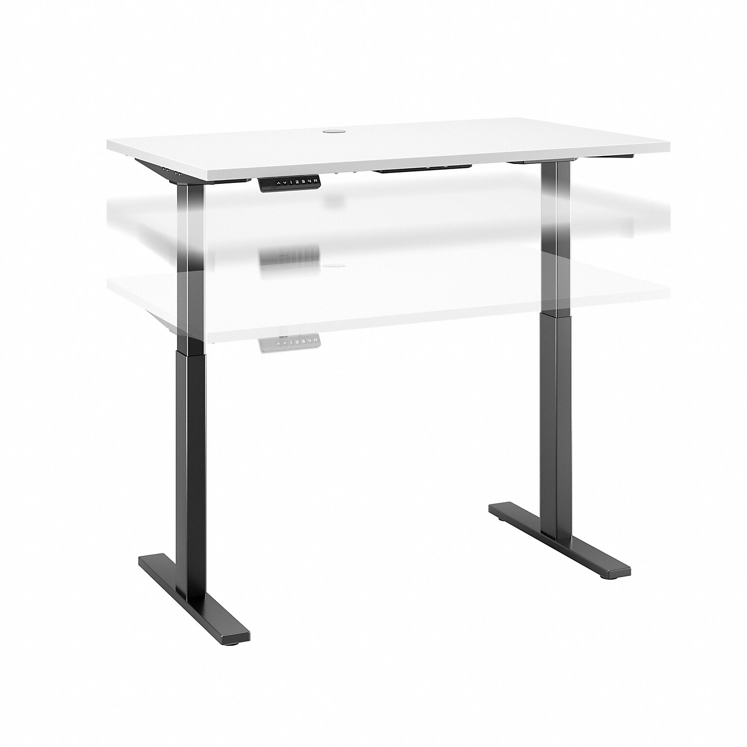 Bush Business Furniture Move 60 Series 48W Electric Height Adjustable Standing Desk, White (M6S4824WHBK)