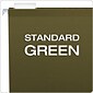 Pendaflex Reinforced Hanging File Folders, 1/5-Cut Tab, Legal Size, Standard Green, 25/Box (PFX 4153 1/5)