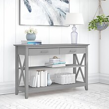 Bush Furniture Key West 47 x 16 Console Table with Drawers and Shelves, Cape Cod Gray (KWT248CG-03