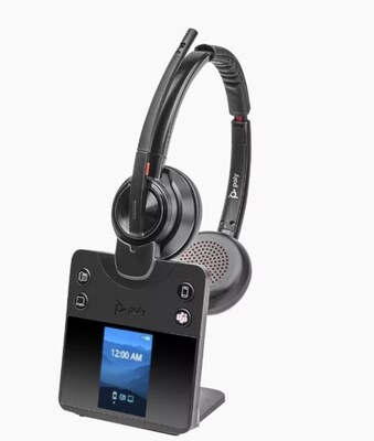 Poly Savi 8420 Office Series Wireless Noise Canceling Bluetooth Stereo On-Ear Headset, MS Certified