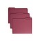 Smead Reinfocred File Folder, 3 Tab, Letter Size, Maroon, 100/Box (13084)