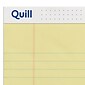 Quill Brand® Standard Series Legal Pad, 8-1/2" x 11", Wide Ruled, Canary Yellow, 50 Sheets/Pad, 12 Pads/Pack (740022)