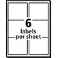 PRES-a-ply Laser/Inkjet Shipping Labels, 3-1/3" x 4", White, 6 Labels/Sheet, 100 Sheets/Box (30604)