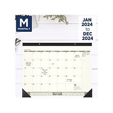 2024 AT-A-GLANCE 22 x 17 Monthly Desk Pad Calendar, White/Black (SK32G-00-24)