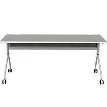 Safco Rumba Training Room Table, 24 x 72, Fashion Gray (RBA7224FLSLFNGY)
