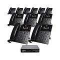 XBLUE QB1 14-Line Corded Conference Telephone System Bundle, Black (qb1-ip8g-4x11)