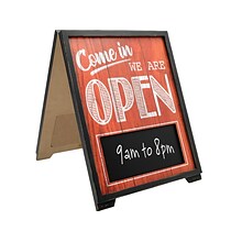 Excello Global Products Open/Closed Outdoor A-Frame Sidewalk Sign, 13 x 17, Multicolor (EGP-HD-020