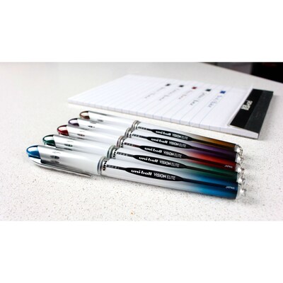 uni-ball Vision Elite Rollerball Pens, Bold Point, Blue-Black Ink, 12/Pack (61232)