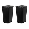 Hefty 13-Gallon Touch Top Trash Can in Black 2 Pack (2166HFTCOM075)