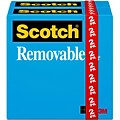 Scotch® Removable Invisible Tape, 3/4 x 36 yds., 2 Rolls (811)