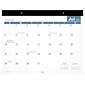 2024-2025 AT-A-GLANCE 21.75" x 17" Academic Monthly Desk Pad Calendar, White/Blue (SKLPAY-32-25)