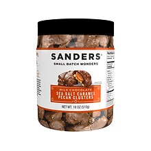 Sanders Small Batch Wonders Milk Chocolate Sea Salt Caramel Pecan Clusters, 18 Oz. (30971)