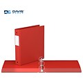 Davis Group Premium Economy 1 1/2 3-Ring Non-View Binders, Red, 6/Pack (2312-03-06)