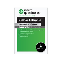 QuickBooks Desktop Enterprise Silver 2024 for 2 Users, 1-Year Subscription, Windows, Download (51023