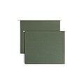 Smead Box Bottom Hanging File Folders, 1 Expansion, Letter Size, Standard Green, 25/Box (64239)