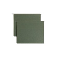 Smead Box Bottom Hanging File Folders, 1 Expansion, Letter Size, Standard Green, 25/Box (64239)