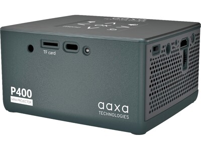 AAXA P400+ HDMI/USB/Wireless Portable Short-Throw Pico Projector, Space Gray (KP-400-03)