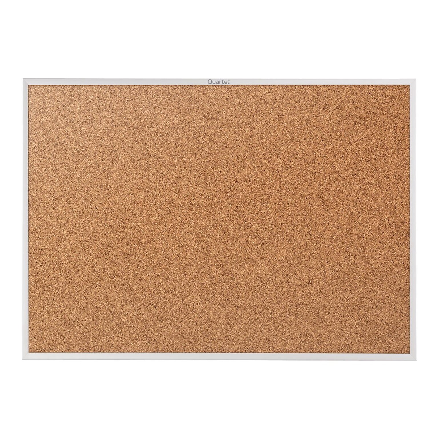 Quartet Standard Cork Bulletin Board, Silver Frame, 5 x 3 (2305)