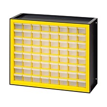 Iris 64-Drawer Desktop Storage Cabinet, Black/Yellow (500177)