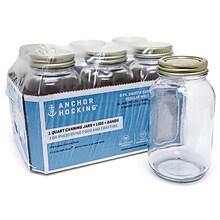 Anchor Hocking 6PK 1 Quart Canning Jars